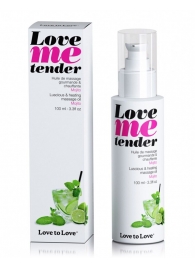 Съедобное согревающее массажное масло Love Me Tender Mojito с ароматом мохито - 100 мл. - Love to Love - купить с доставкой в Воронеже