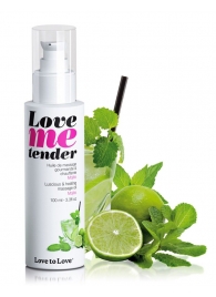 Съедобное согревающее массажное масло Love Me Tender Mojito с ароматом мохито - 100 мл. - Love to Love - купить с доставкой в Воронеже