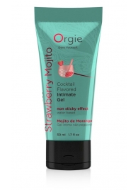 Съедобный интимный гель Orgie Lube Tube Cocktail Strawberry Mojito - 50 мл. - ORGIE - купить с доставкой в Воронеже