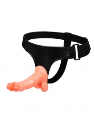 Реалистичный страпон на ремешках - 15,5 см. - Baile - купить с доставкой в Воронеже