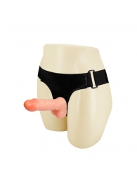 Поясной фаллос на черных трусиках - 15 см. - Baile - купить с доставкой в Воронеже