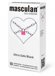 Ультрапрочные презервативы Masculan Ultra Safe Black - 10 шт. - Masculan - купить с доставкой в Воронеже