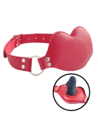 Красный кляп-губки с фаллоимитатором - Notabu - купить с доставкой в Воронеже