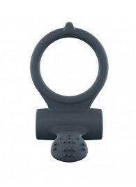 Серое перезаряжаемое эрекционное кольцо с вибрацией Power Clit - Dorcel - в Воронеже купить с доставкой