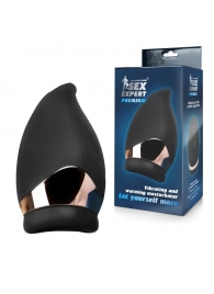 Черный вибромастурбатор Sex Expert - Sex Expert - в Воронеже купить с доставкой