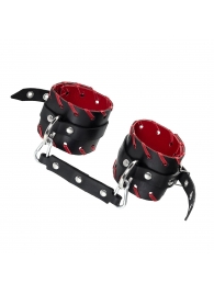 Черно-красные оковы из натуральной кожи - Pecado - купить с доставкой в Воронеже