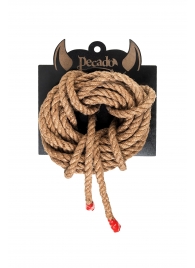 Джутовая веревка для шибари - 5 м. - Pecado - купить с доставкой в Воронеже