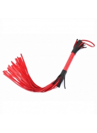 Красно-черная плетка из натуральной кожи - 51 см. - БДСМ Арсенал - купить с доставкой в Воронеже