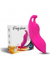 Ярко-розовый клиторальный вибромассажер для ношения в трусиках - Silicone Toys