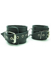 Кожаные наручники с пряжкой - БДСМ Арсенал - купить с доставкой в Воронеже