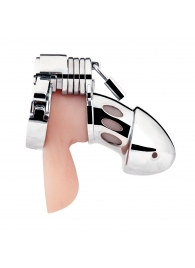 Клетка на пенис из металла Obedience Cock Cage - BlueLine - купить с доставкой в Воронеже