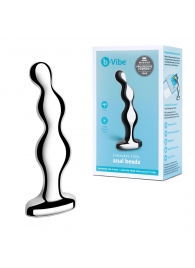 Стальной анальный фаллоимитатор для простаты Stainless Steel Anal Beads - 13 см. - b-Vibe - в Воронеже купить с доставкой
