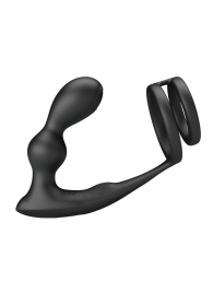 Черный вибростимулятор простаты с фиксацией кольцами Marshall - Baile - в Воронеже купить с доставкой