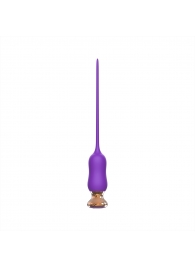 Фиолетовый тонкий стимулятор Nipple Vibrator - 23 см. - I-MOON - купить с доставкой в Воронеже