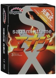 Презервативы Sagami Xtreme ENERGY с ароматом энергетика - 3 шт. - Sagami - купить с доставкой в Воронеже