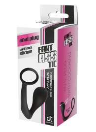 Черное эрекционное кольцо с анальной пробкой Anal Plug With Cockring - Dream Toys - в Воронеже купить с доставкой