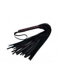 Кожаная плеть Sex Game с красным плетением на рукояти - 57 см. - БДСМ Арсенал - купить с доставкой в Воронеже