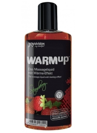 Разогревающее масло WARMup Strawberry - 150 мл. - Joy Division - купить с доставкой в Воронеже