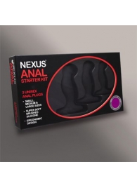 Набор из 3 массажеров простаты чёрного цвета NEXUS ANAL STARTER KIT - Nexus Range - в Воронеже купить с доставкой