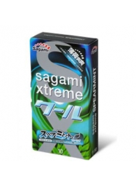 Презервативы Sagami Xtreme Mint с ароматом мяты - 10 шт. - Sagami - купить с доставкой в Воронеже