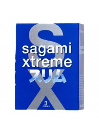 Розовые презервативы Sagami Xtreme FEEL FIT 3D - 3 шт. - Sagami - купить с доставкой в Воронеже