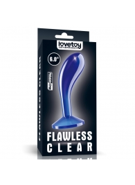 Синяя анальная втулка Flawless Clear Prostate Plug 6.0 - 15 см. - Lovetoy - в Воронеже купить с доставкой