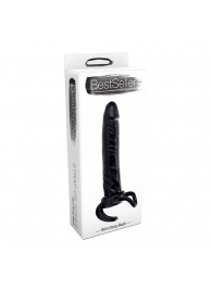 Чёрная насадка-фаллос для двойного проникновения INFLATABLE DILDO SLIM DONG  - 13,5 см. - Toyz4lovers - в Воронеже купить с доставкой