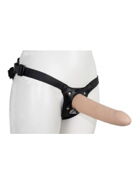 Пустотелый страпон MINI с бандажом - LOVETOY (А-Полимер) - купить с доставкой в Воронеже