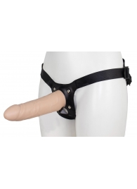 Пустотелый страпон MINI с бандажом - LOVETOY (А-Полимер) - купить с доставкой в Воронеже