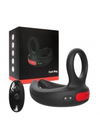 Черное эрекционное виброкольцо Cock Ring с пультом ДУ - I-MOON - в Воронеже купить с доставкой