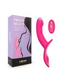 Розовый поясной вибратор с пультом ДУ - I-MOON - купить с доставкой в Воронеже