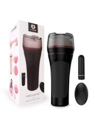 Черный мастурбатор-вагина с вибропулей и пультом ДУ - S-HANDE - в Воронеже купить с доставкой