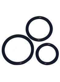 Набор из 3 чёрных эрекционных колец разного диаметра - Orion - в Воронеже купить с доставкой