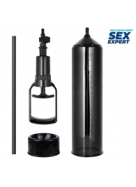 Черная вакуумная помпа с уплотнительной насадкой - Sex Expert - в Воронеже купить с доставкой