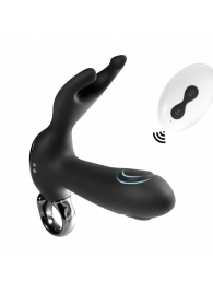 Черный вибромассажер простаты с эффектом маятника и пультом ДУ - 16 см. - Secwell - в Воронеже купить с доставкой