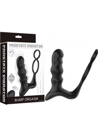 Черный вибростимулятор простаты с поступательными движениями и пультом ДУ - Secwell - в Воронеже купить с доставкой