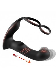 Черный вибромассажер простаты с эффектом фингеринга - 16 см. - Secwell - в Воронеже купить с доставкой