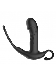 Черный пульсирующимй массажер простаты с вибрацией и пультом ДУ - 17,1 см. - Secwell - в Воронеже купить с доставкой