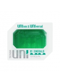Зеленый мастурбатор-стимулятор Tenga Uni Emerald - Tenga - в Воронеже купить с доставкой