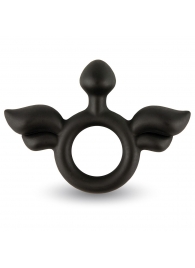 Черное эрекционное кольцо с крыльями Rooster Jeliel Angel - Velv or - в Воронеже купить с доставкой