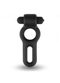 Черное двойное эрекционное виброкольцо Rooster Drake - Velv or - в Воронеже купить с доставкой