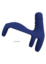 Синяя вибронасадка на пенис Vibrating Penis Sling - Baile - в Воронеже купить с доставкой