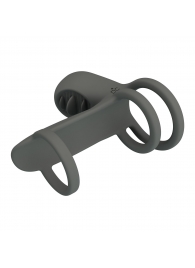 Серая насадка на пенис с 12 режимами вибрации - Baile - в Воронеже купить с доставкой