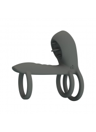 Серая насадка на пенис с 12 режимами вибрации - Baile - в Воронеже купить с доставкой