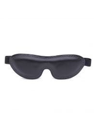 Черная мягкая закрытая маска из натуральной кожи - Crazy Handmade - купить с доставкой в Воронеже