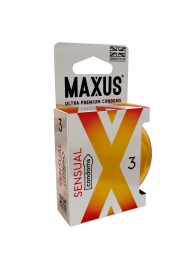 Презервативы анатомической формы Maxus Sensual - 3 шт. - Maxus - купить с доставкой в Воронеже