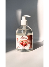 Лубрикант на водной снове Love Protection Strawberry с ароматом клубники - 300 мл. - Lola Games - купить с доставкой в Воронеже