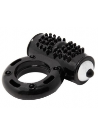 Черное эрекционное кольцо с 10 режимами вибрации - Baile - в Воронеже купить с доставкой