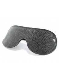 Черная кожаная маска на глаза - БДСМ Арсенал - купить с доставкой в Воронеже