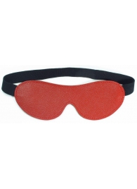 Красная кожаная маска на глаза - БДСМ Арсенал - купить с доставкой в Воронеже